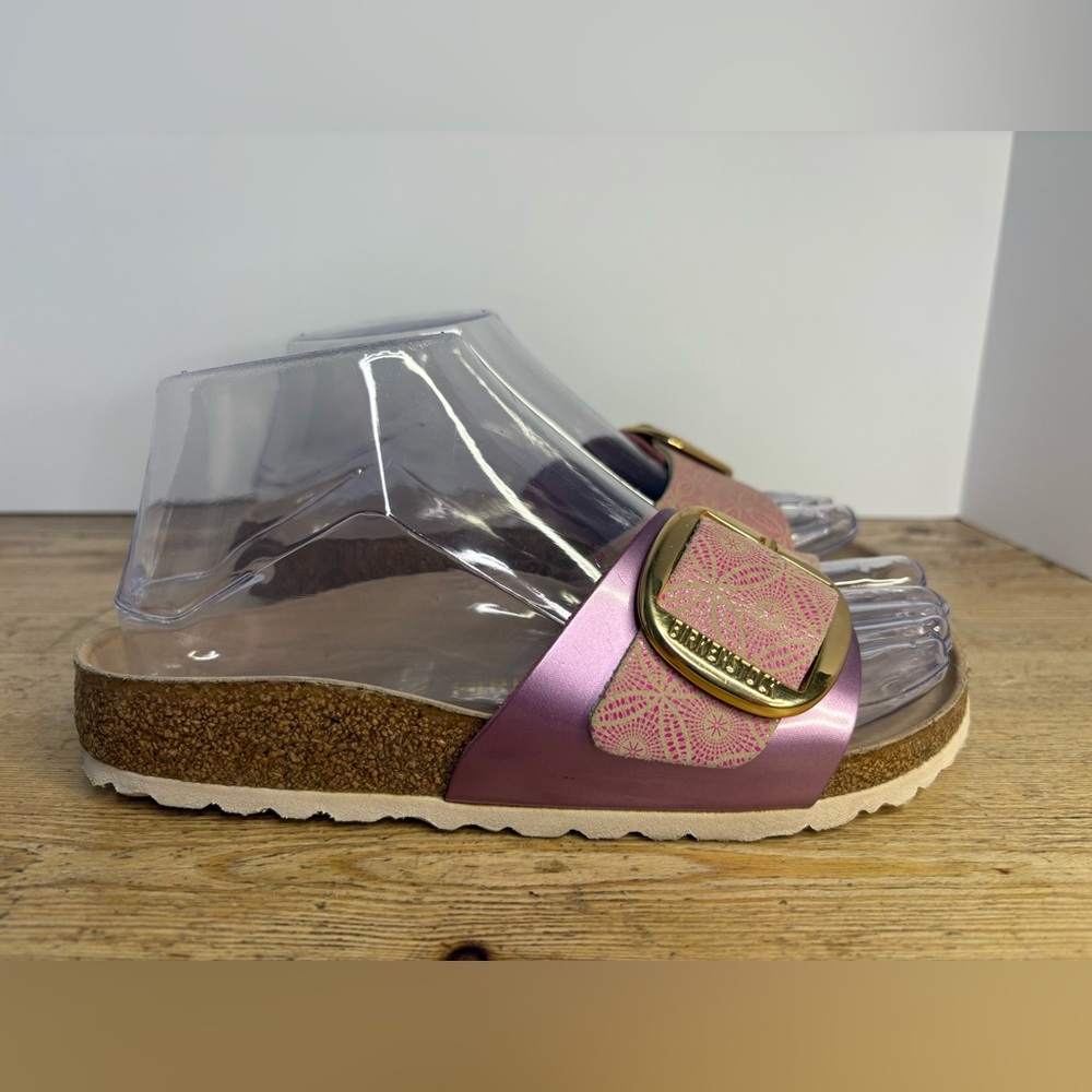 Birkenstock Madrid Big Buckle Girls Ceramic Pattern Rose Gold